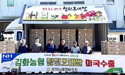 김화농협, 2026년산 철원오대쌀 미국 수출